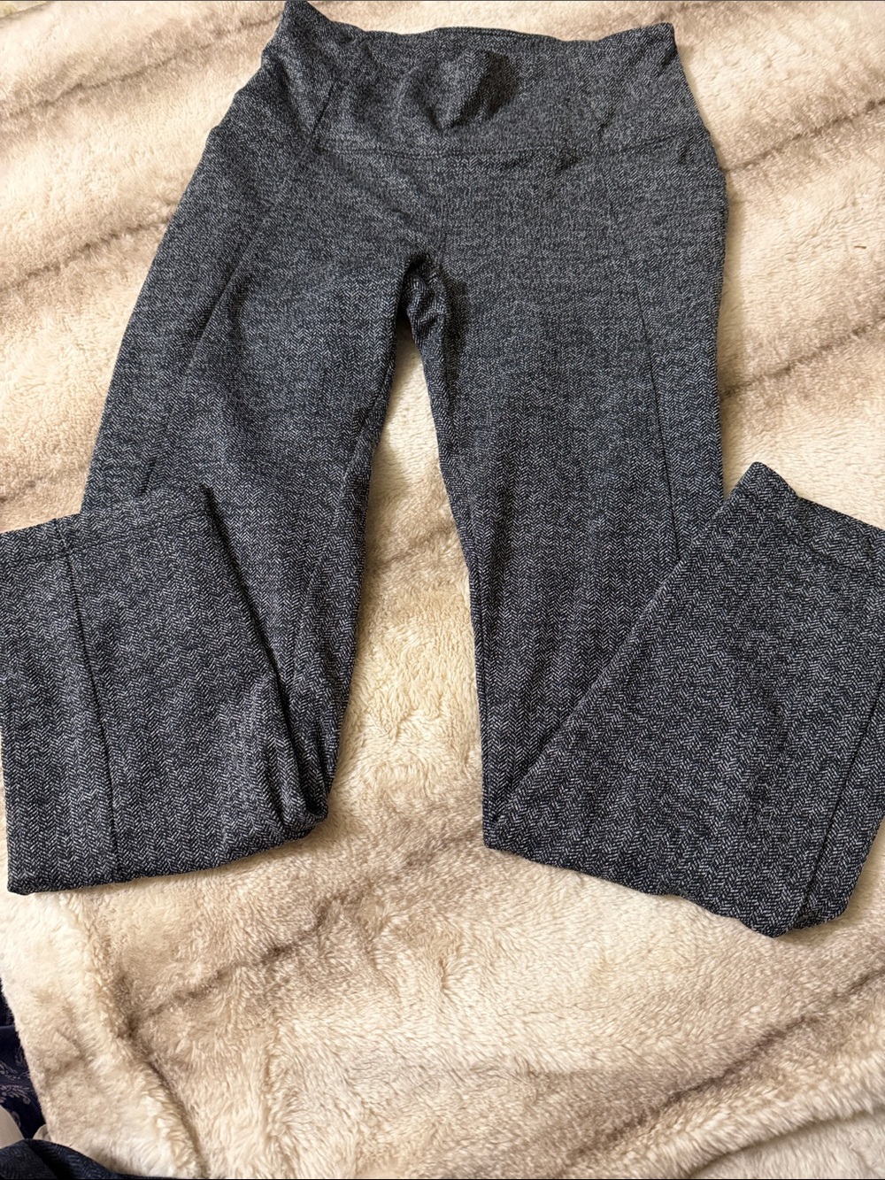 Athleta Gray Textured High-Waist Leggings